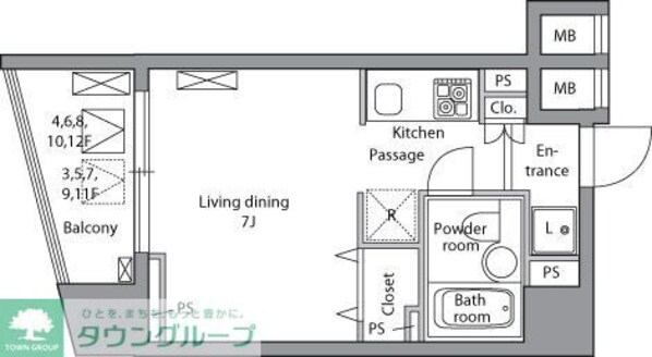 レジディア神田岩本町の物件間取画像